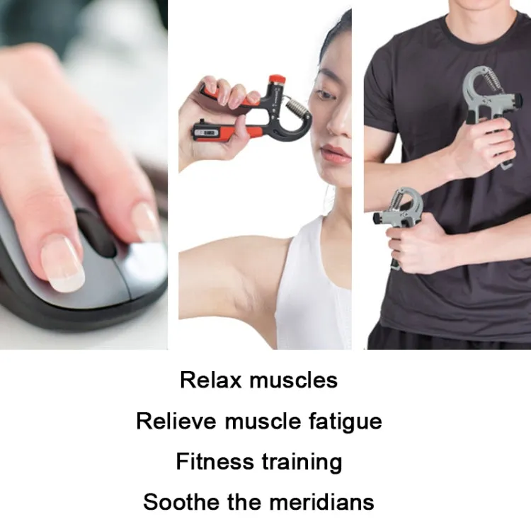 5-60KG Adjustable Grip Strength Wrist Fitness Exerciser Red Black