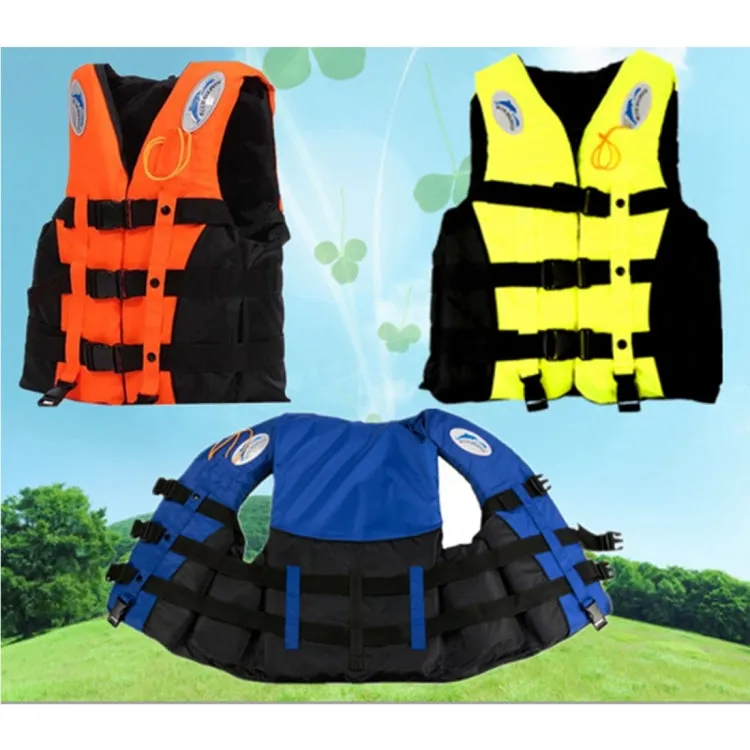 Drifting Swimming Fishing Life Jackets with Whistle for Adults,Size:XXL(Yellow)
