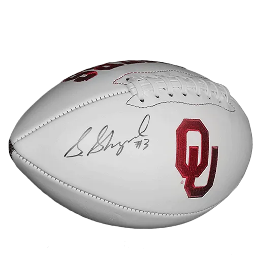Sterling Shepard Oklahoma Logo Full Size Football Autographed (JSA)